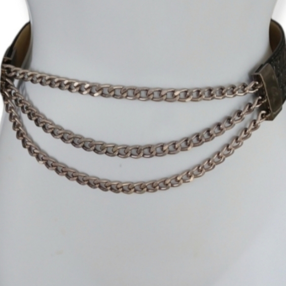 Ivanka Trump black chain belt  28 inches - Picture 3 of 9